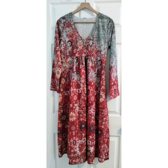 Women's Made with Love Multi-Color, Long-Sleeved Dress (Size M) - Picture 1 of 5